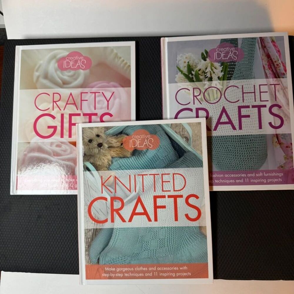 Creative Ideas Craft Book Lot: Crafty Gifts, Crochet Crafts, and Knitted Crafts